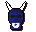 Blue hallowe'en mask