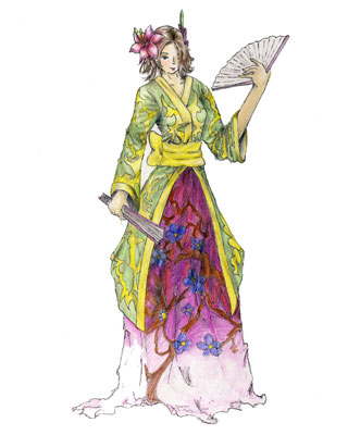 Player submitted artwork: Kimono Lady Concept by Kaishala
