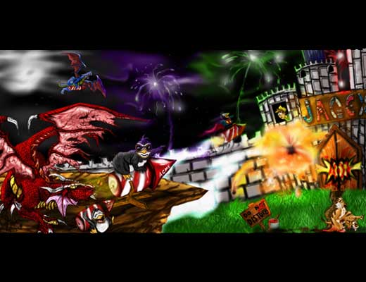 Player submitted artwork: Invading Jagex Studio by Cape Licker