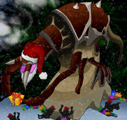 Player submitted artwork: Who's Playing the Santa? by Teezkut